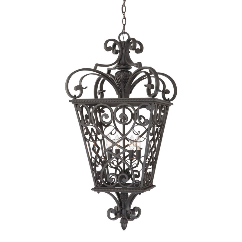 Fort Quinn 4-Light Chandelier in Marcado Black