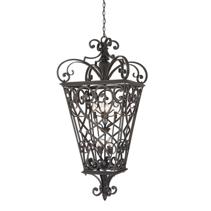 Fort Quinn 8-Light Chandelier in Marcado Black