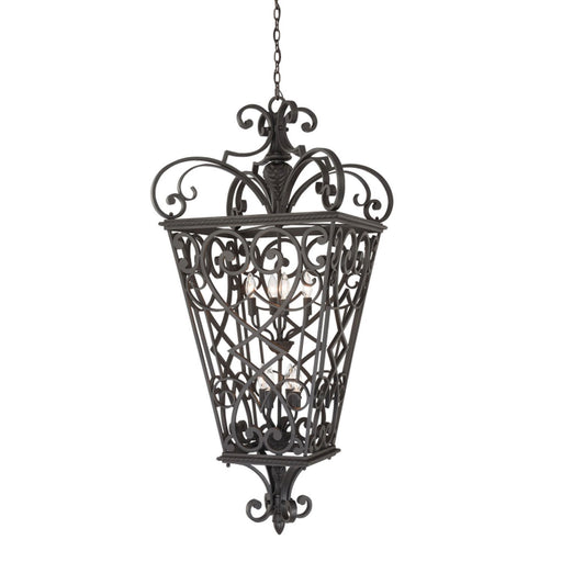 Fort Quinn 8-Light Chandelier in Marcado Black
