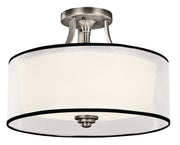 Lacey 3-Light Semi-Flush Mount in Antique Pewter