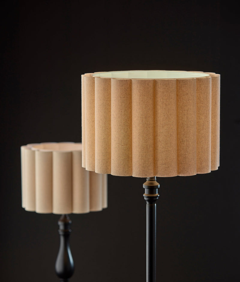 Claret Floor Lamp in Black Wood