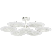 Topaz 7-Light Semi-Flush Mount in Polished Nickel