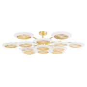 Topaz 13-Light Semi-Flush Mount in Vintage Polished Brass