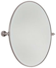 Pivoting Mirrors 31" Oval Mirror in Brushed Nickel