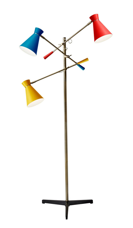 Lyle 3-Light Tree Floor Lamp in Antique Brass