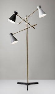 Lyle 3-Light Tree Floor Lamp in Antique Brass