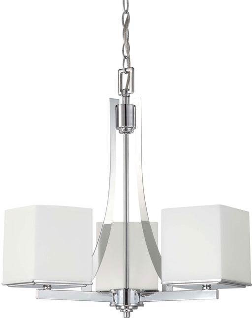 Bento 3 Light Chandelier in Polished Chrome