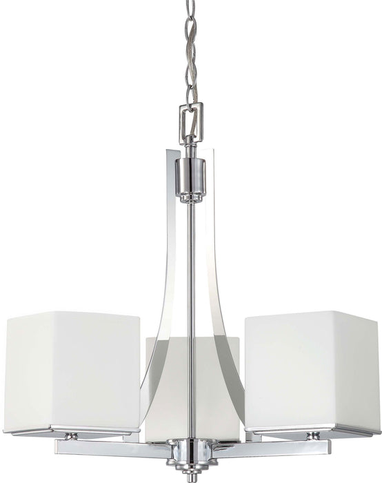 Bento 3 Light Chandelier in Polished Chrome