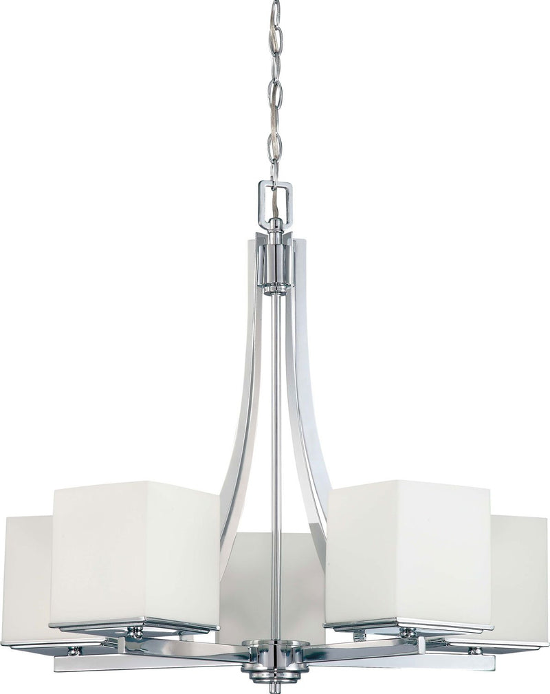 Bento 5-Light Chandelier in Polished Chrome