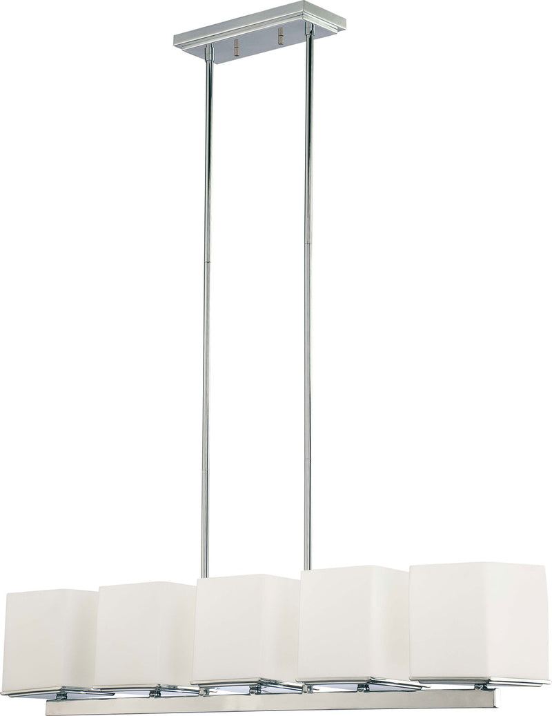 Bento 5 Light Island Pendant in Polished Chrome