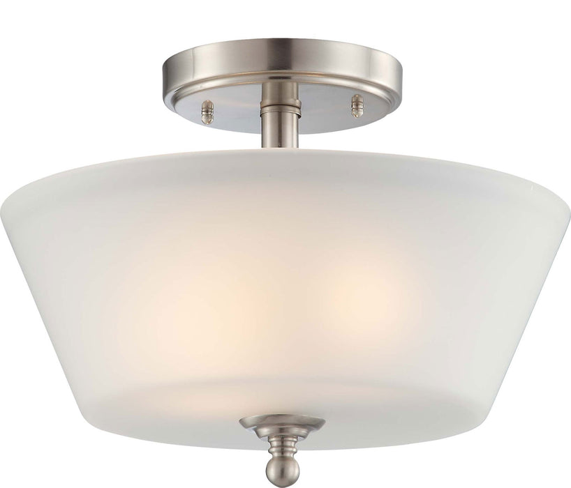 Surrey 3 Light Semi-Flush in Brushed Nickel