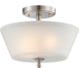 Surrey 3 Light Semi-Flush in Brushed Nickel