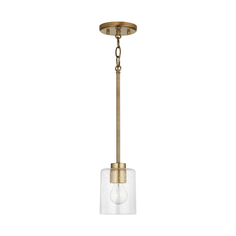 Greyson Mini Pendant in Aged Brass