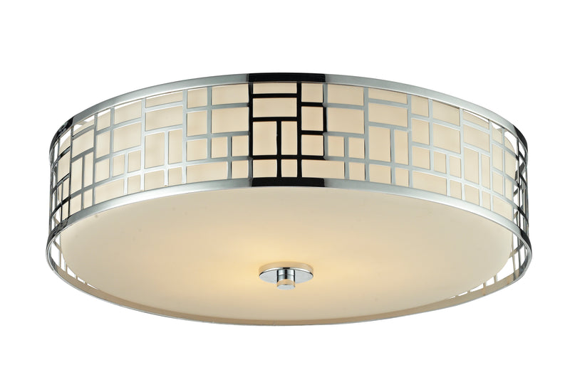 Elea 3 Light 20.5" Flush Mount in Chrome