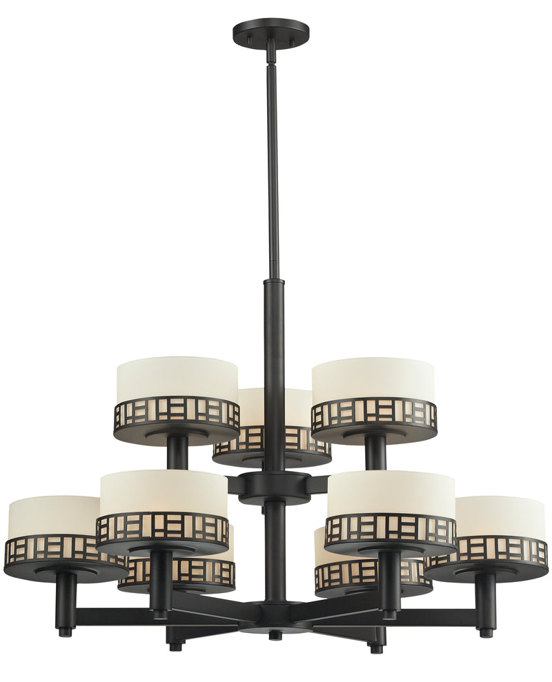 Elea 9 Light 31.75" Chandelier in Bronze