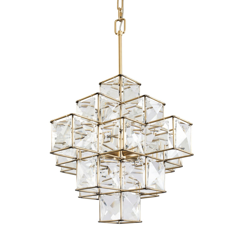 Cubic 6-Light 18.5" Pendant in Calypso Gold