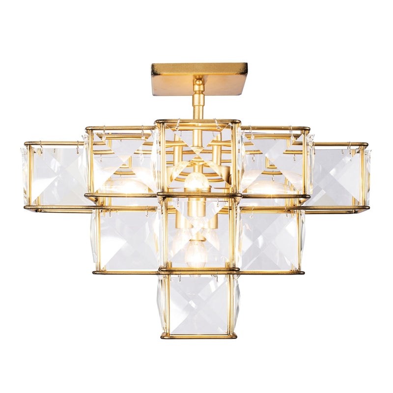 Cubic 5-Light 18.5" Semi-Flush Mount in Calypso Gold