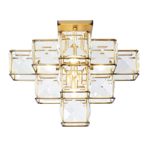 Cubic 5-Light 18.5" Semi-Flush Mount in Calypso Gold