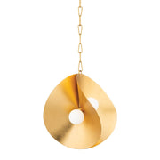 Peony 4-Light Small Pendant in Gold Leaf