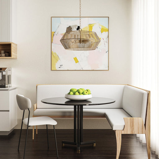 Kaiya 4-Light Pendant in Matte Brass