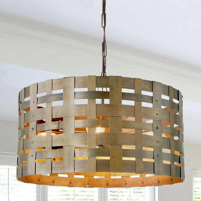Alta 4-Light Pendant in Patinaed Brass