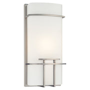 George Kovacs Etched Opal Wall Sconce in Brushed Nickel
