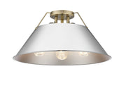 Orwell 3-Light Semi-Flush Mount in Aged Brass