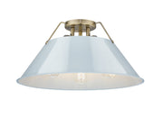 Orwell 3-Light Semi-Flush Mount in Aged Brass