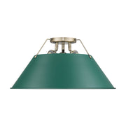 Orwell 3-Light Semi-Flush Mount in Aged Brass