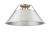 Orwell 3-Light Semi-Flush Mount in Aged Brass