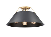 Orwell 3-Light Semi-Flush Mount in Brushed Champagne Brass