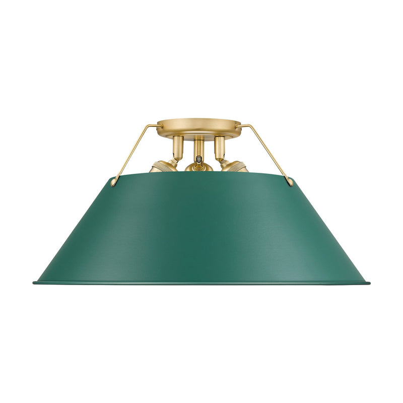 Orwell 3-Light Semi-Flush Mount in Brushed Champagne Brass