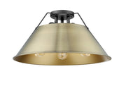 Orwell 3-Light Semi-Flush Mount in Matte Black