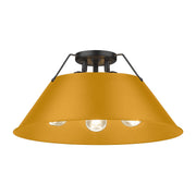 Orwell 3-Light Semi-Flush Mount in Matte Black