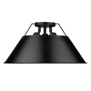 Orwell 3-Light Semi-Flush Mount in Matte Black