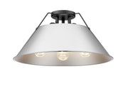 Orwell 3-Light Semi-Flush Mount in Matte Black