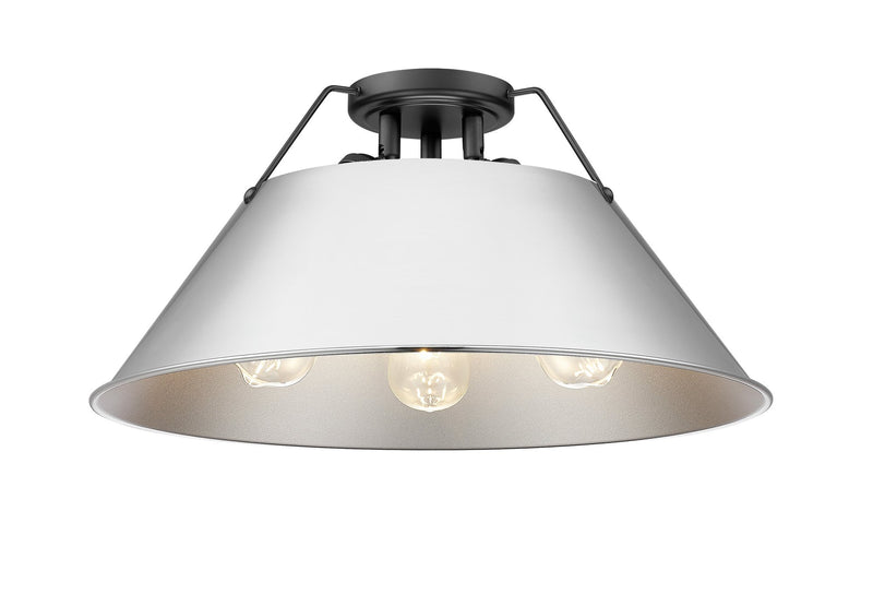 Orwell 3-Light Semi-Flush Mount in Matte Black