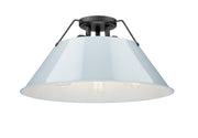 Orwell 3-Light Semi-Flush Mount in Matte Black