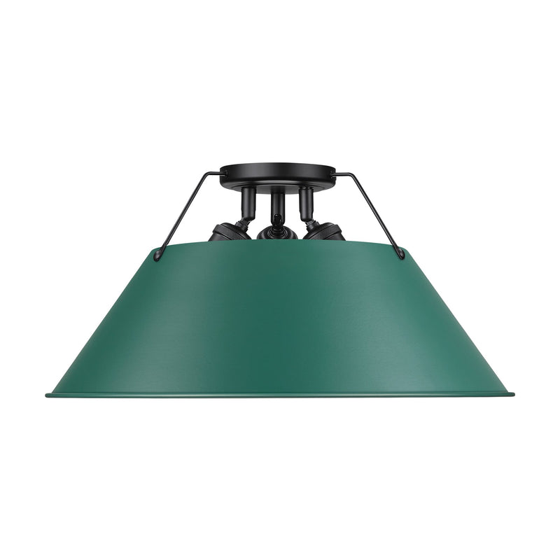 Orwell 3-Light Semi-Flush Mount in Matte Black