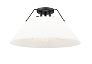 Orwell 3-Light Semi-Flush Mount in Matte Black