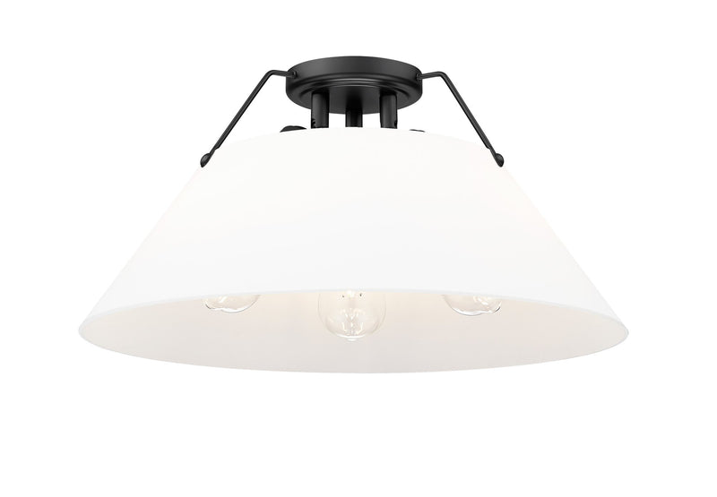 Orwell 3-Light Semi-Flush Mount in Matte Black
