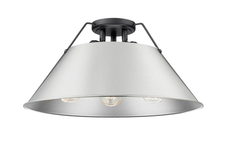 Orwell 3-Light Semi-Flush Mount in Matte Black