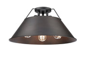 Orwell 3-Light Semi-Flush Mount in Matte Black