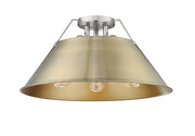 Orwell 3-Light Semi-Flush Mount in Pewter
