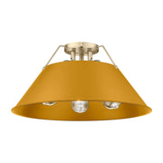 Orwell 3-Light Semi-Flush Mount in Pewter