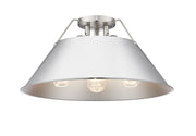 Orwell 3-Light Semi-Flush Mount in Pewter