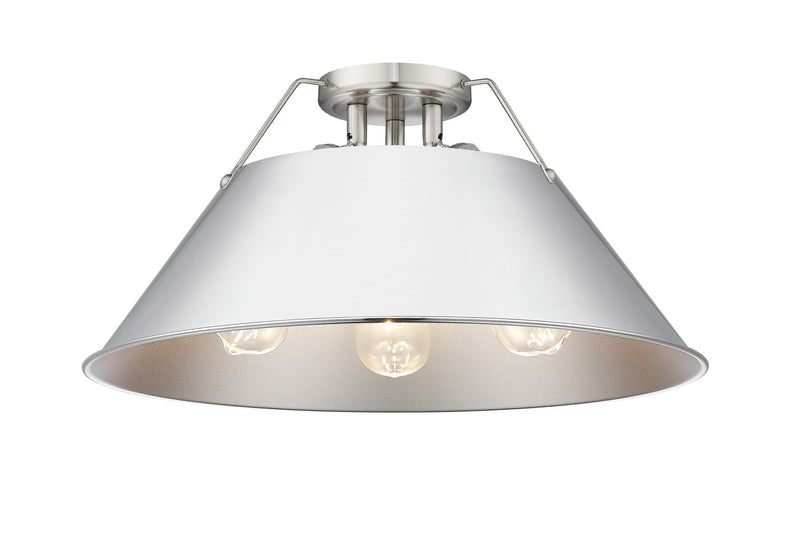 Orwell 3-Light Semi-Flush Mount in Pewter