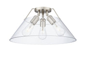 Orwell 3-Light Semi-Flush Mount in Pewter