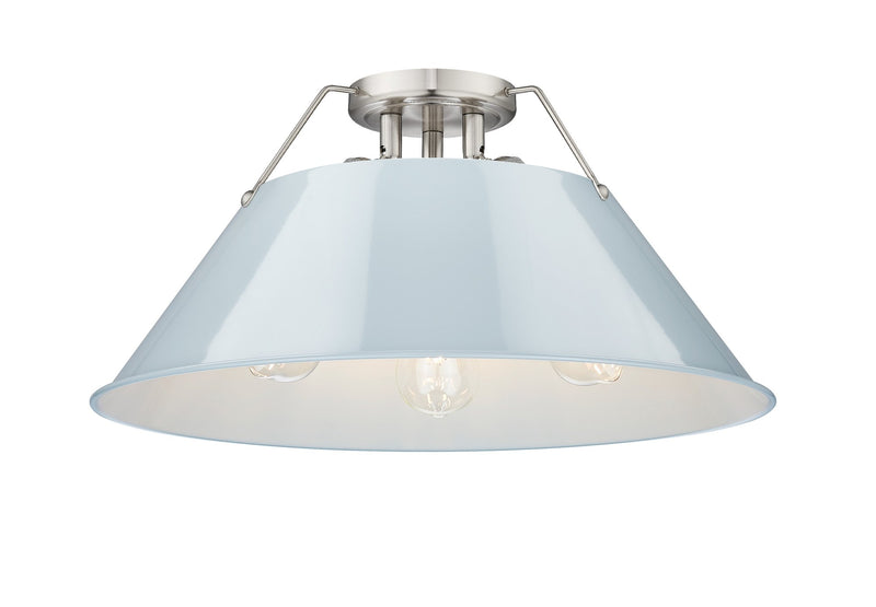 Orwell 3-Light Semi-Flush Mount in Pewter