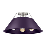 Orwell 3-Light Semi-Flush Mount in Pewter